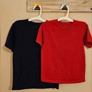 Boys Red & Black Short Sleeve T-Shirts